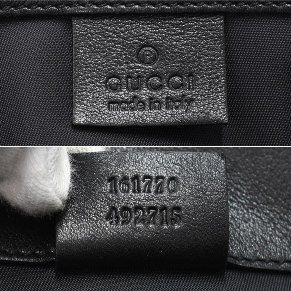 Gucci Tote Bag Guccisima Nylon Leather Black - Picture 9 of 9